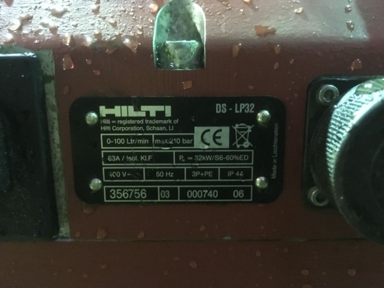 Гидравлическая стенорезная машина hilti DS-LP32 б/у