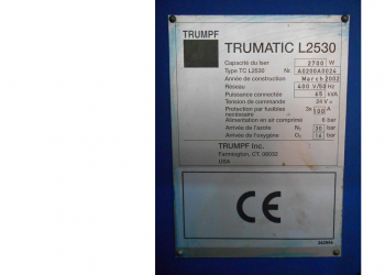 Лазерная установка Trumatic 2530 TRUMPF