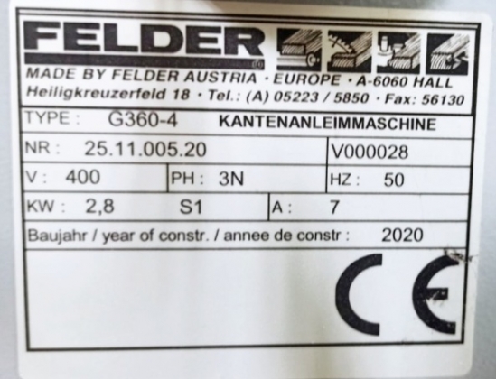 Кромкооблицовочный станок FELDER G360