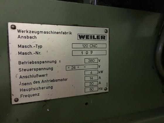 Токарный станок Weiler 120