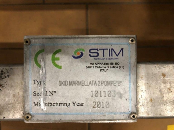 STIM SKID Marmellata 2 pompe "B" Насосная станция, предназначенная для производства джема.