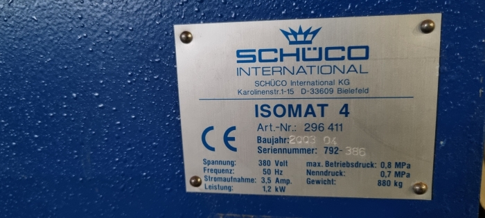 Профилировочный станок Schüco Isomat 4   арт.296411