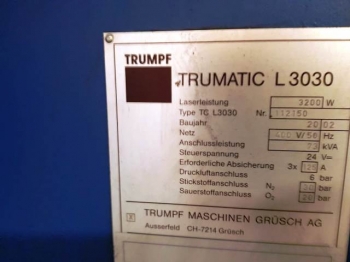 Станок лазерной резки Trumpf Trumatic L 3030