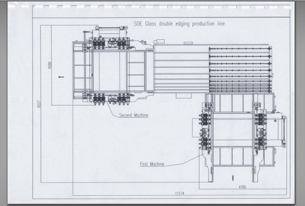 Линия 4-х сторонней обработки стекла без мойки