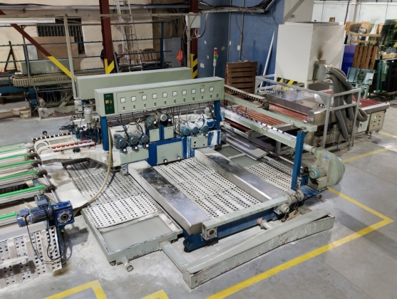 Линия обработки кромки стекла + мойка