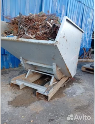 Продам контейнер К-900 металлический, самоопрокидывающийся, 0,9 м³, б/у