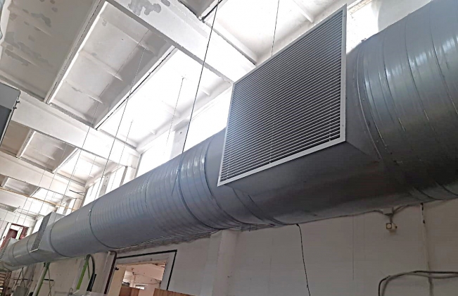 Приточная установка общеобменной вентиляции AIRNED-M20 L/K1/P1/N2.2/V1.0.P63.R-11x15/H1/B1 (напольная) с воздуховодами