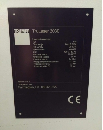 Лазерный станок с ЧПУ TruLaser 2030 Fiber