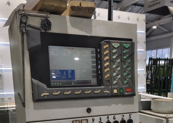 Линия по горизонтальной 4-х сторонней обработке кромки стекла с горизонтальной моечной машиной