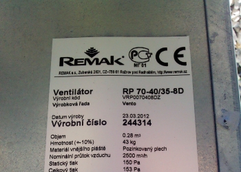 Вентиляционная установка Remak (Чехия)