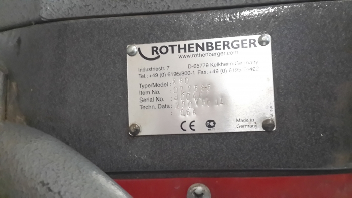 Электрическая машина для прочистки труб Rothenberger R80 б/у
