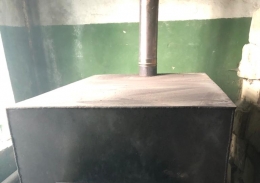 печь металлическая для производственногопомещения