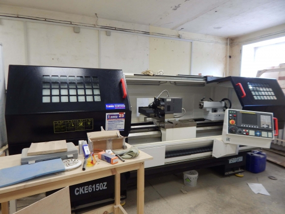 Токарный станок с ЧПУ Fanuc "CKE6150Z/1500" (6 поз. рев. гол)