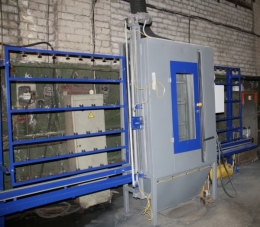 Пескоструйная автоматическая установка для обработки стекла
