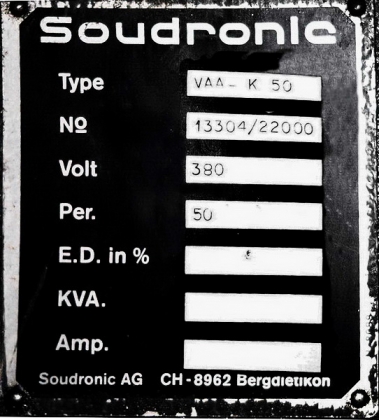 Soudronic, Сварочная Машина, blema блема запчасти