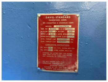 Одношнековый экструдер Davis Standard 150 мм 60IN60TPIH — полностью проверен, в рабочем состоянии