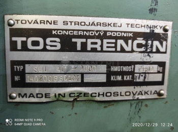 TOS SUI40 Токарный Винторезный станок, РМЦ 2000 мм