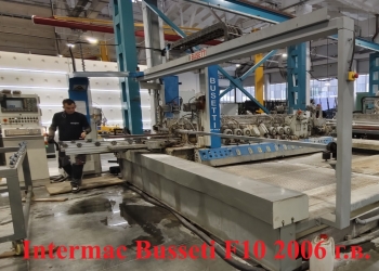 Линия по горизонтальной 4-х сторонней обработке кромки стекла с горизонтальной моечной машиной