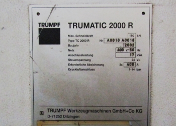 Высокопроизводительный станок Trumpf trumatic 2000R