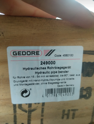 Трубогиб Гидр. Gedore 249000