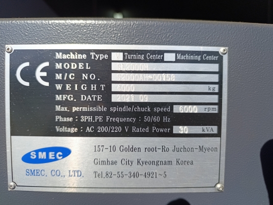 Токaрнo-фрeзeрный станок SMEC SL2000AM с устройством подачи прутка Fedek DH65L-S2