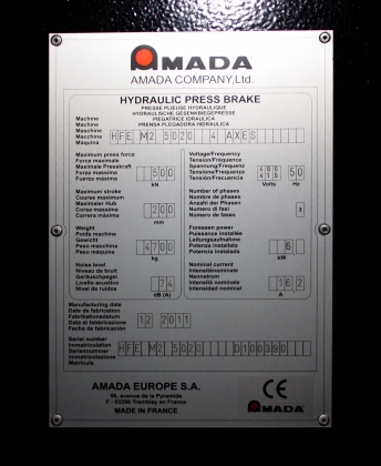 Пресс листогибочный гидравлический с ЧПУ AMADA HFE M2 50-20