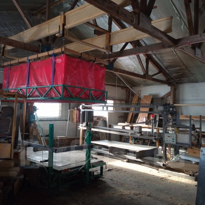 Оборудование для изготовления СИП панелей  *автомат. клеенамазка, вакуумный пресс, сборочный стол, вакуумный насос, лебёдка, мембранный насос