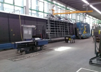 стеклопакетная линия Lisec 2500 X 6000 с газ прессом и роботом герметзации