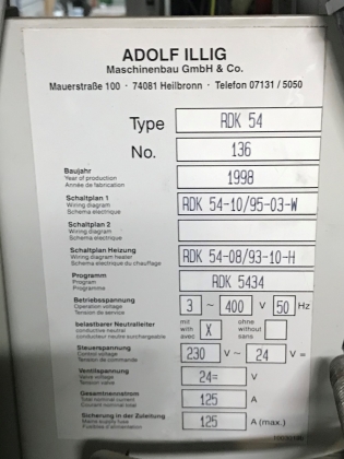 Термоформовочная линия ILLIG RDK-54 бу