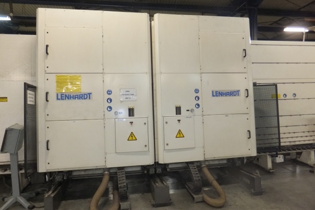 Стеклопакетная линия Lenhardt  линия 2700Х5000 с газ прессом роботом пробки и роботом герметизации