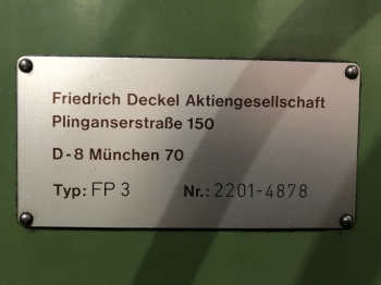 Deckel FP3 Прецизионный Широкоуниверсальный фрезерный станок с УЦИ (Германия)