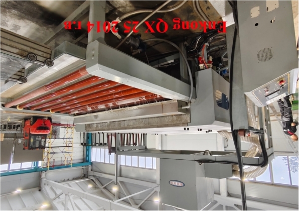 Линия по горизонтальной 4-х сторонней обработке кромки стекла с горизонтальной моечной машиной